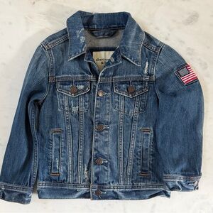 Abercrombie Kids Distressed Blue Jean Jacket